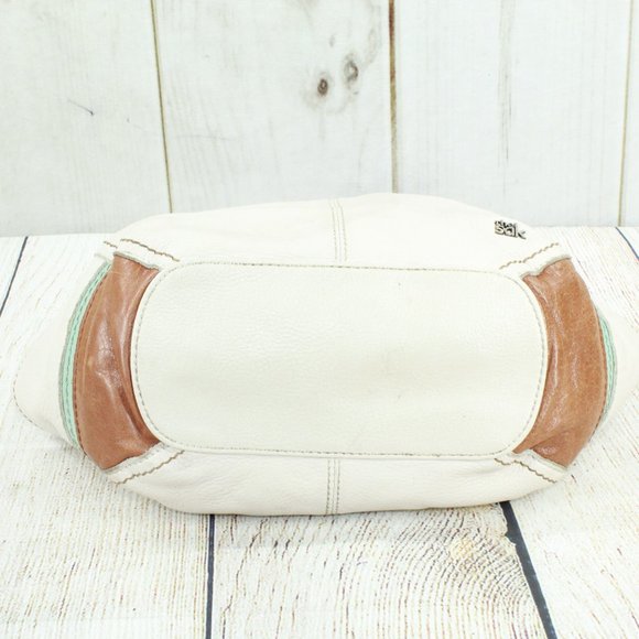 The Sak Cream Brown Leather Purse Shoulder Bag - Picture 9 of 11